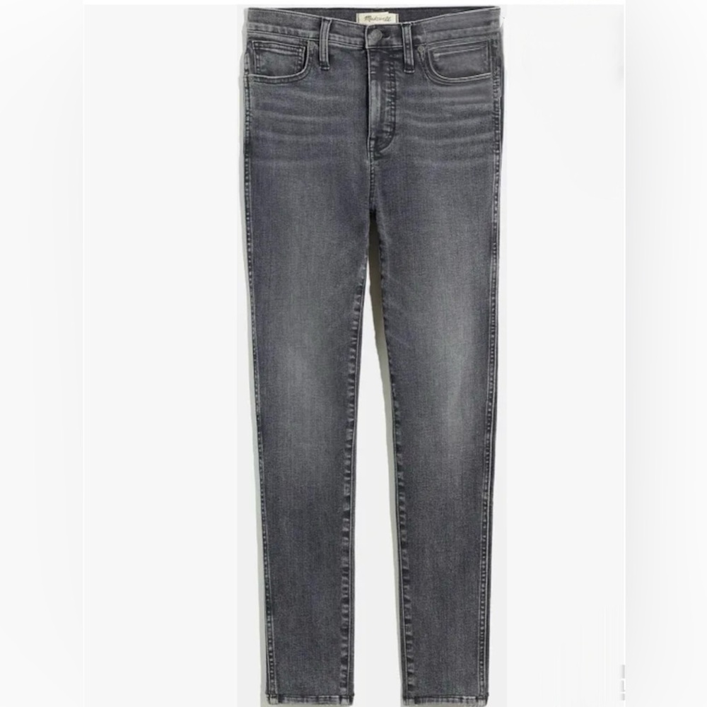 Madewell Black Acid Wash 10” High Rise Skinny Jeans Size 28